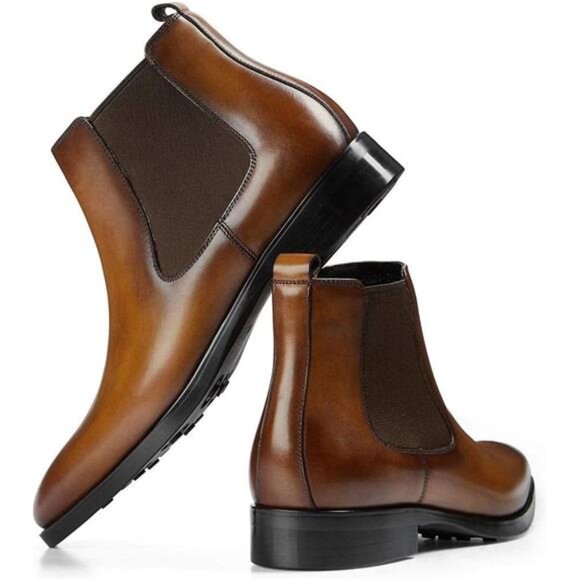 Mens Chelsea Boots Leather Dress Boots for Men main image 7